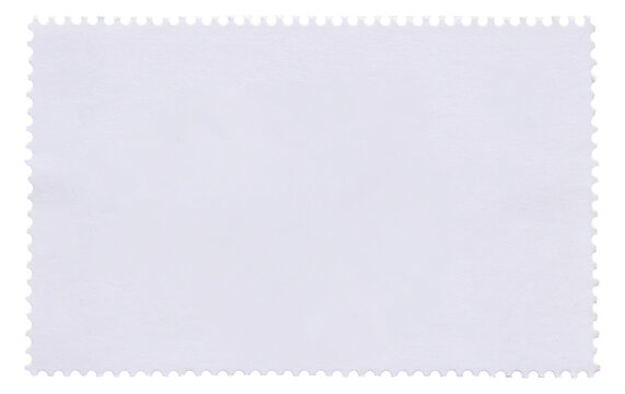 Blank postage stamp isolated on white background