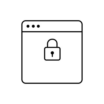 Web Browser with Secure Padlock Icon