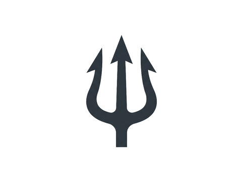Halloween trident icon symbol vector graphic element for dark magic design and spooky mythology themes