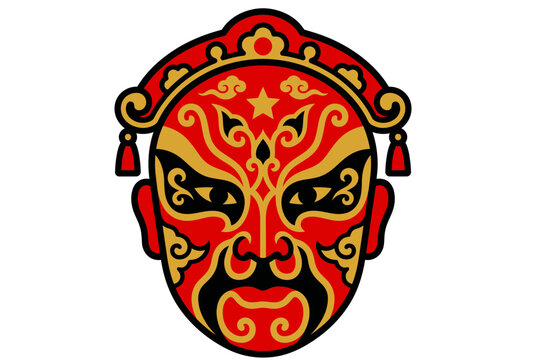 Sichuan opera mask icon - collection of traditional, culture, performance, chinese, drama, art, face, makeup, colorful, theatrical, heritage, performance vector elements