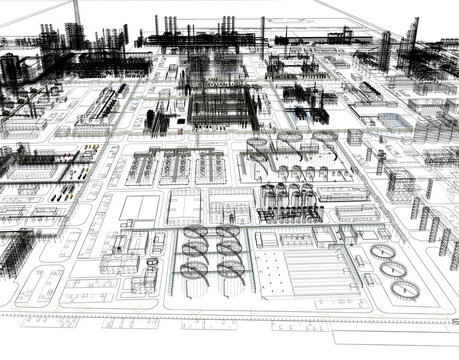 Giant Wastewater Treatment Plant Complex for Industrial and Municipal Water Recovery