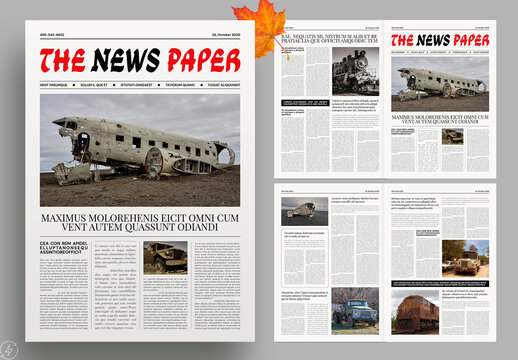 Classic Vintage Newspaper Template and Editorial Layout