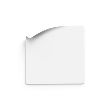 3D Blank Sticky Paper with Curled Corner