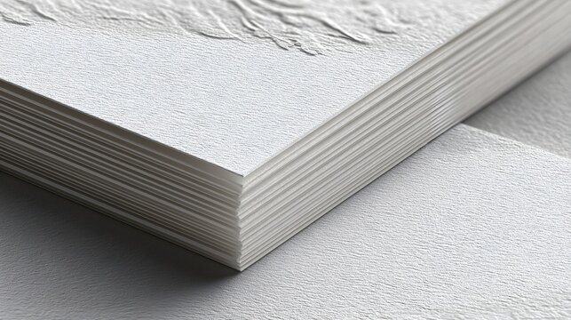 business card mockup on textured paper, close-up shot