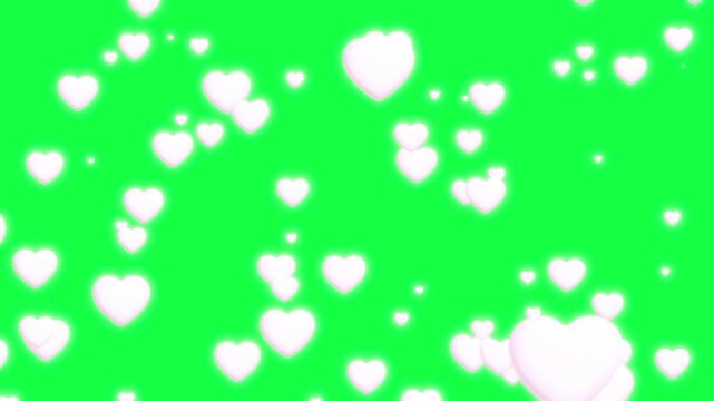 4K Social media Live style animated heart on white screen. 60 FPS