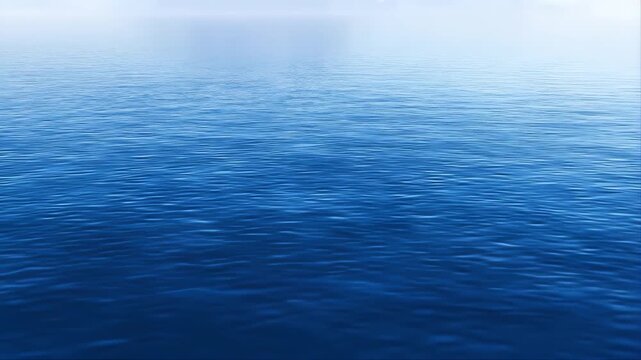 Blue Ocean Water Surface with Gentle Ripples and Light Reflections in a Looping Animation and Blue Water and Calm Water