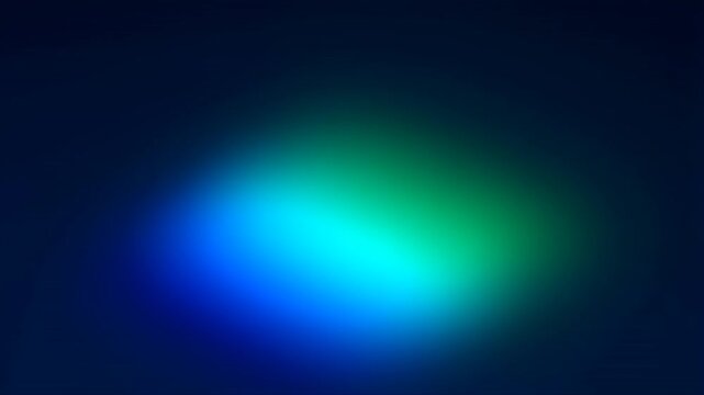 Blue and Green Light Glow Expanding Across Dark Background in Animated Motion with Blue Green Light Glow and Expanding Light