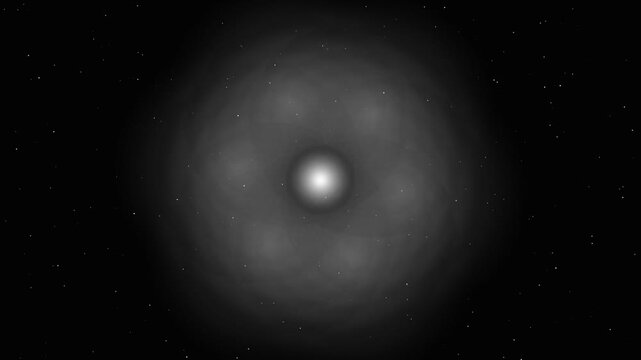 Glowing white stellar center surrounded by hypnotic rotating nebulous clouds creates a mesmerizing cosmic motion animation for modern digital projects