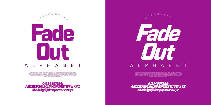 Fade Out Purple Grunge Brush Font For Modern Creative Projects