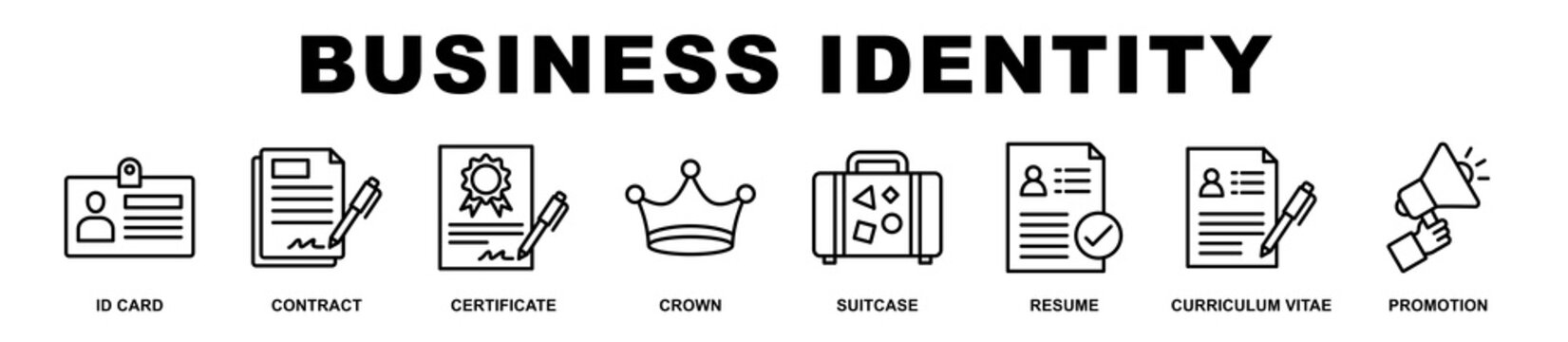 Business Identity banner web icons set vector illustration.
