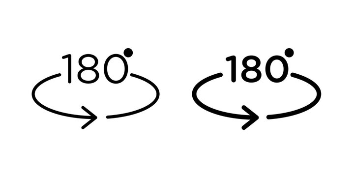 180 degrees icon collection for website