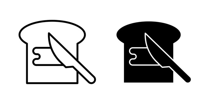 Breakfast bread icon collection for website