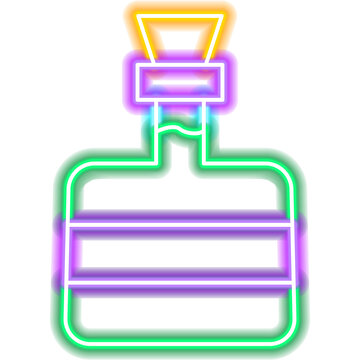 Tequila Bottle Neon Sign. Illustration of Alcohol Mexican Icon.