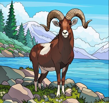 goat on the mountain
