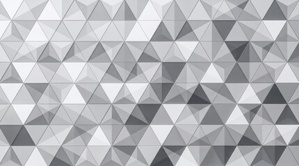Obraz premium Abstract Geometric Triangle Pattern Background in Shades of Gray.