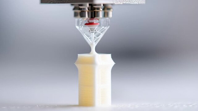 Close-up of modern 3d printing process: precision, innovation, and technology in action