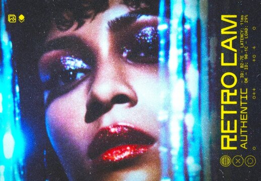 Aesthetic Retro Cam Photo Effect For Poster And Social Media Design