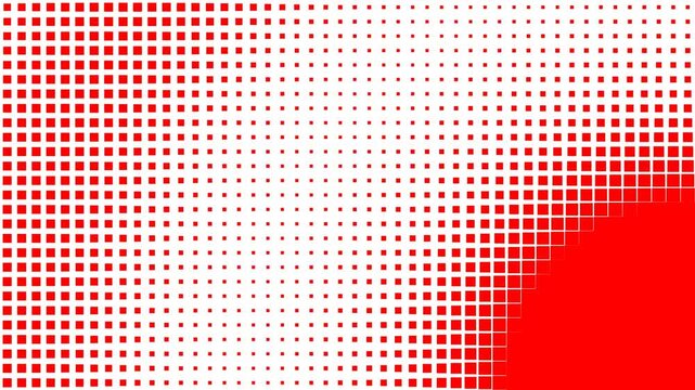 Red Halftone Square Pattern Abstract Background