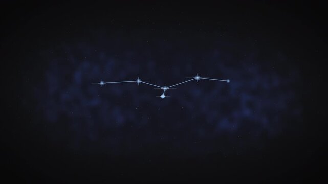 Aquila Constellation Forming in Deep Space 4K Animation Horizontal