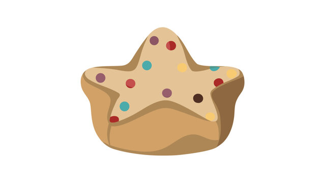 Fortune Cookie Vector Illustration. Asian Bakery Snack. Traditional Chinese Takeout. Delicious Baked Sweet Treat. Colorful Festive Design