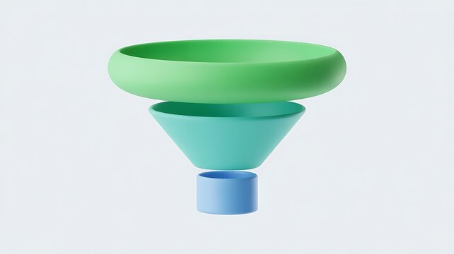 Three layer colorful business sales funnel
