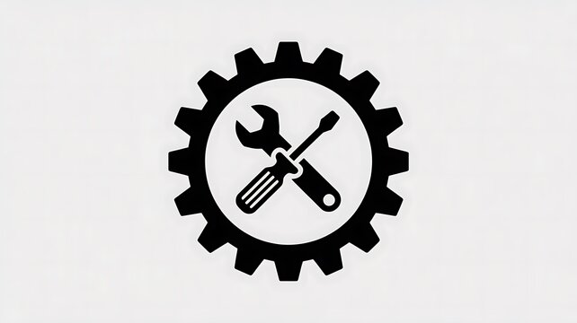 Gear icon with wrench and screwdriver