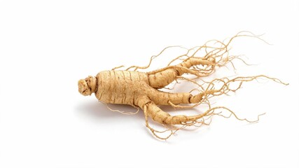 Obraz premium Whole Ginseng root isolated on white background