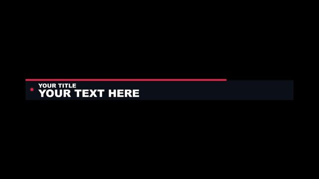Professional Minimalist Lower Third Motion Graphic Template for Corporate Presentations and News Media Branding