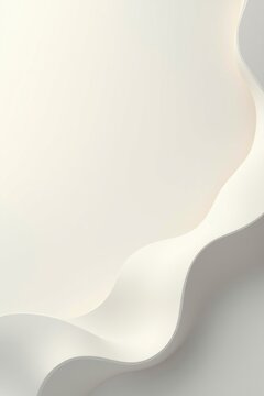Borde abstracto minimalista con curvas suaves y fluidas de textura mate delicada, iluminado por tonos neutros