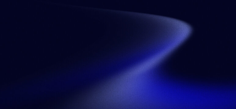 Abstract blue gradient light wave curve blur dark Abstract blue gradient light wave curve blur on dark background with smooth flowing shape, soft glow, futuristic minimal wallpaper texture