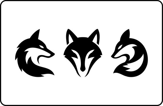 05. Modern fox Head and Body Logo Collection Pack