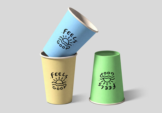 Paper Coffee Cup Mockup Set