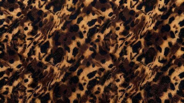 close up of leopard animal fur texture with brown black and tan pattern