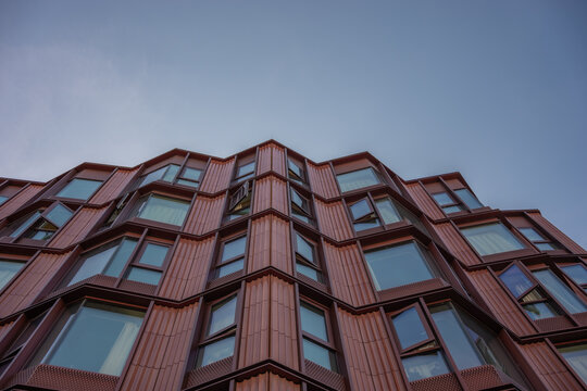 Stunning Architectural Facades Under a Clear Blue Sky