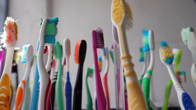 Used Toothbrushes. Collection, disposal and recycling of plastic toothbrushes