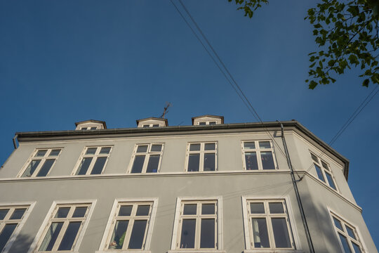 Stunning Architectural Facades Under a Clear Blue Sky