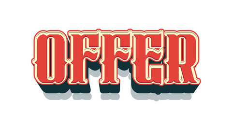 Vintage western offer text effect with wild west 3D typography style isolated PNG © ali