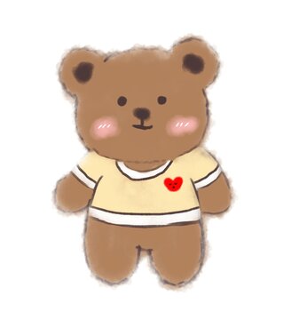 teddy bear on white background cute lovely comfort
