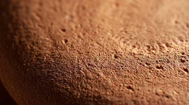 Macro Close Up of Porous Terracotta Surface Texture