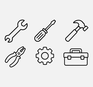 tools icon set
