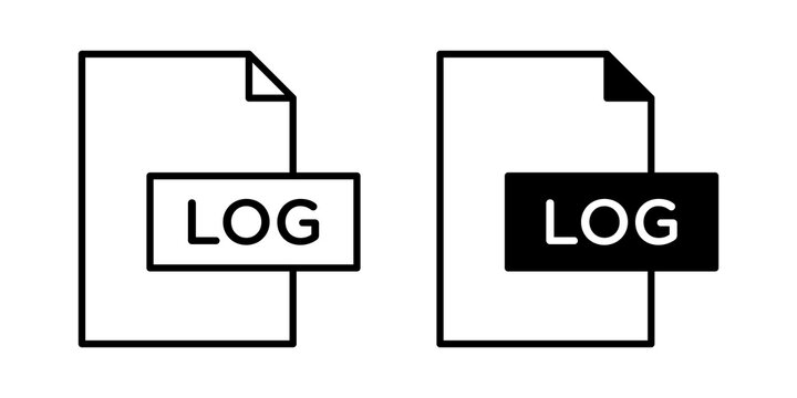 log file icon minimal graphics series. EPS10