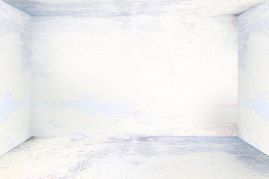 Minimal White Empty Room Interior Background with Soft Light