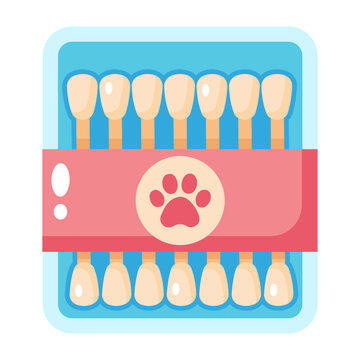 A packet of cotton swabs for pet ear cleaning.