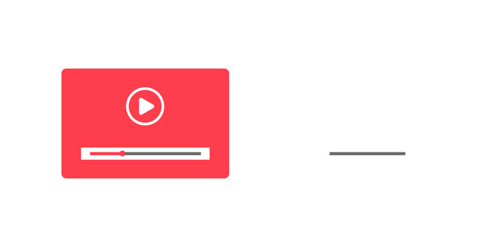 Video Icon on Transparent Background. Digital Media, Video Player, Live Stream, Play, Multimedia Content, Online Streaming Platform Icon. 2D Illustration