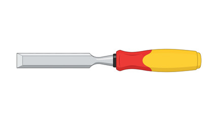 Obraz premium Chisel Tool Illustration, Craftsmanship Environment, Detailed Viewpoint, Artistic Concept