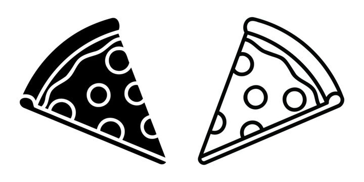 Two slices of pepperoni pizza on a white background