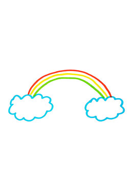 rainbow and clouds