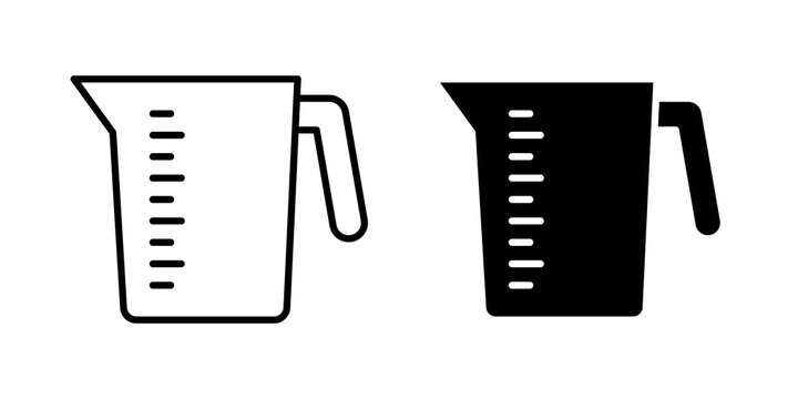 Measuring cup icon simple illustrations collection