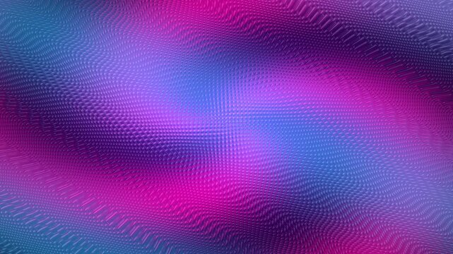 Intricate pink and blue spiky grid texture warps in a smooth wave motion background for creative modern media
