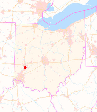 Location Map of Kettering (Ohio, USA)